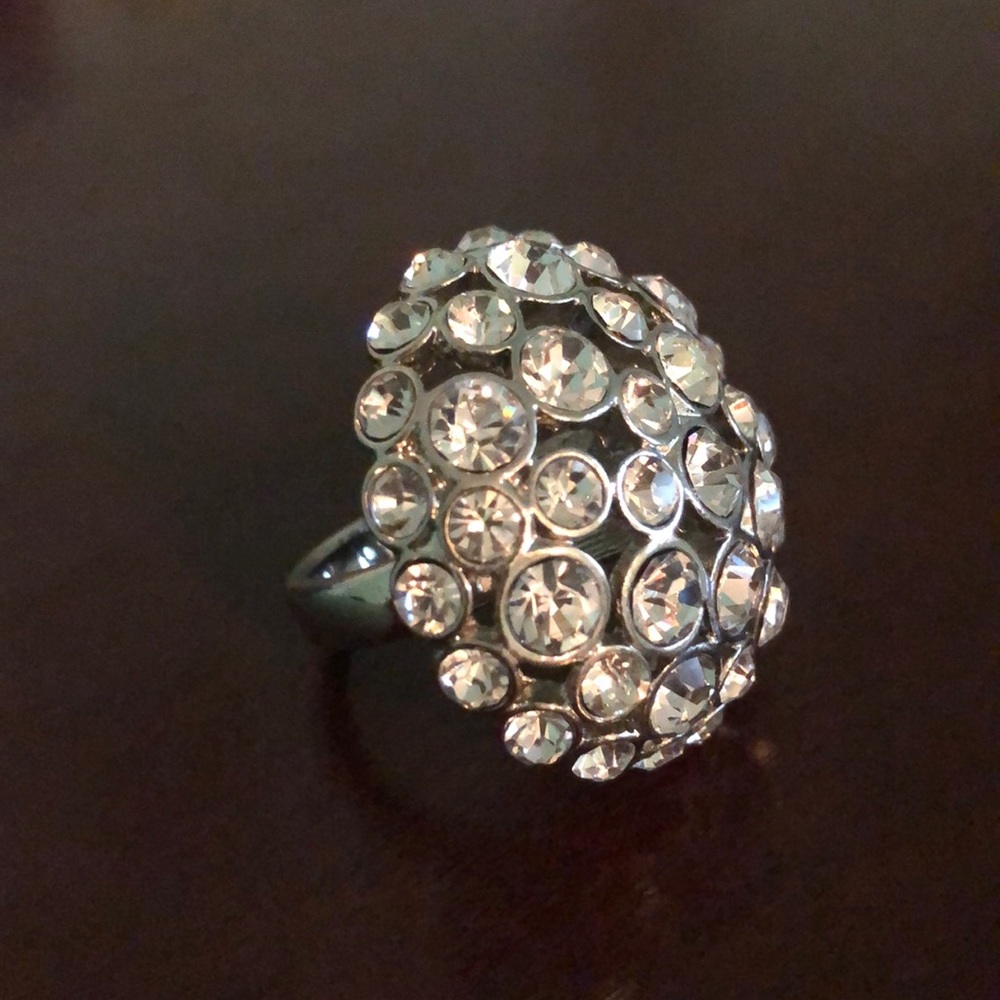 Fun faux diamond cocktail ring